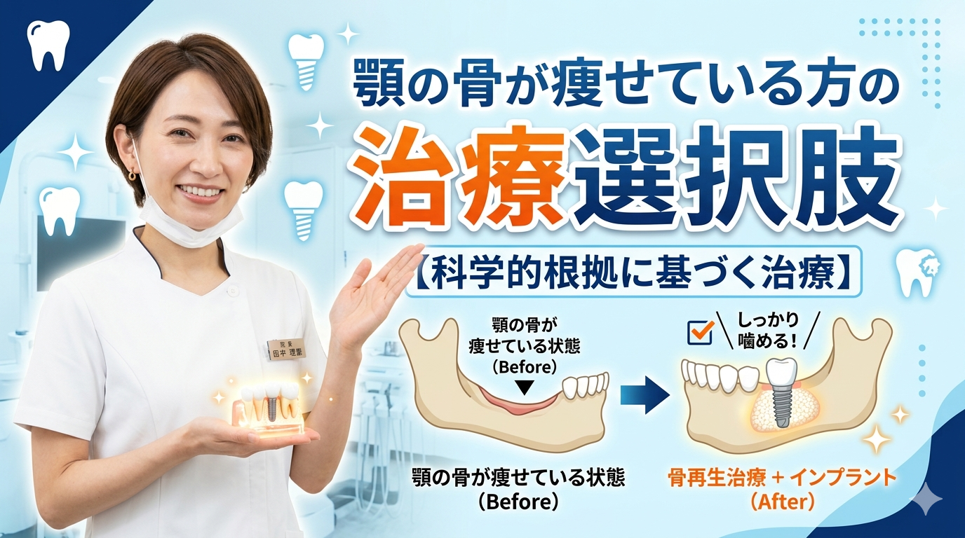下顎の骨が痩せている方へ｜名古屋で治療選択肢を整理する