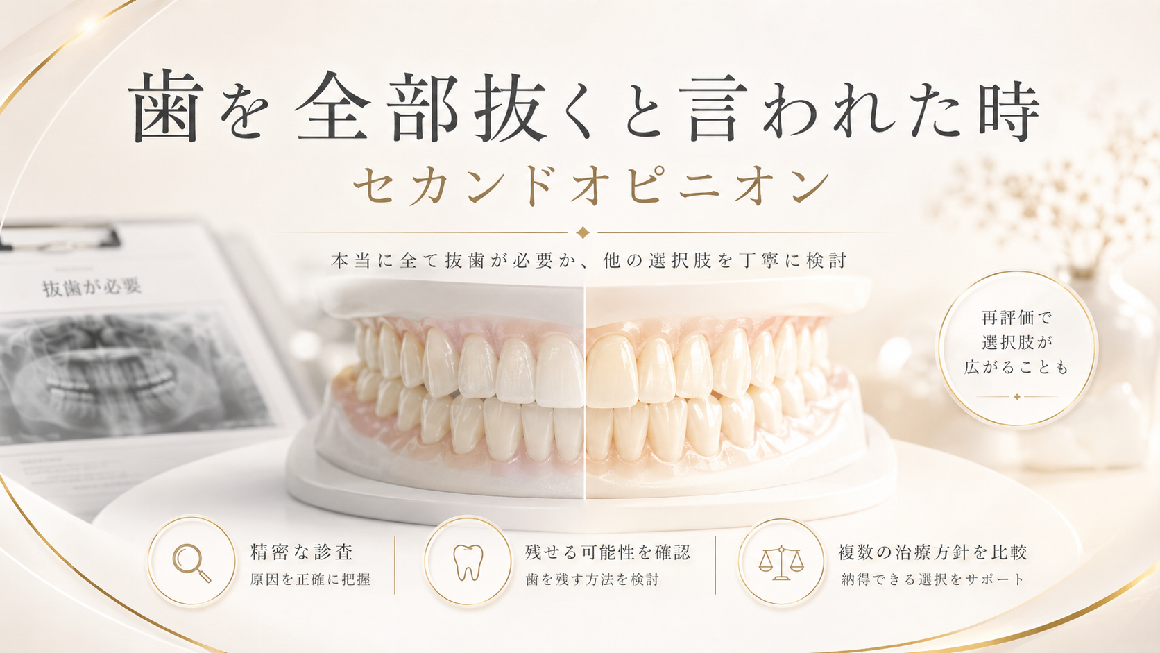 歯を全部抜くと言われた時のセカンドオピニオン｜名古屋・栄