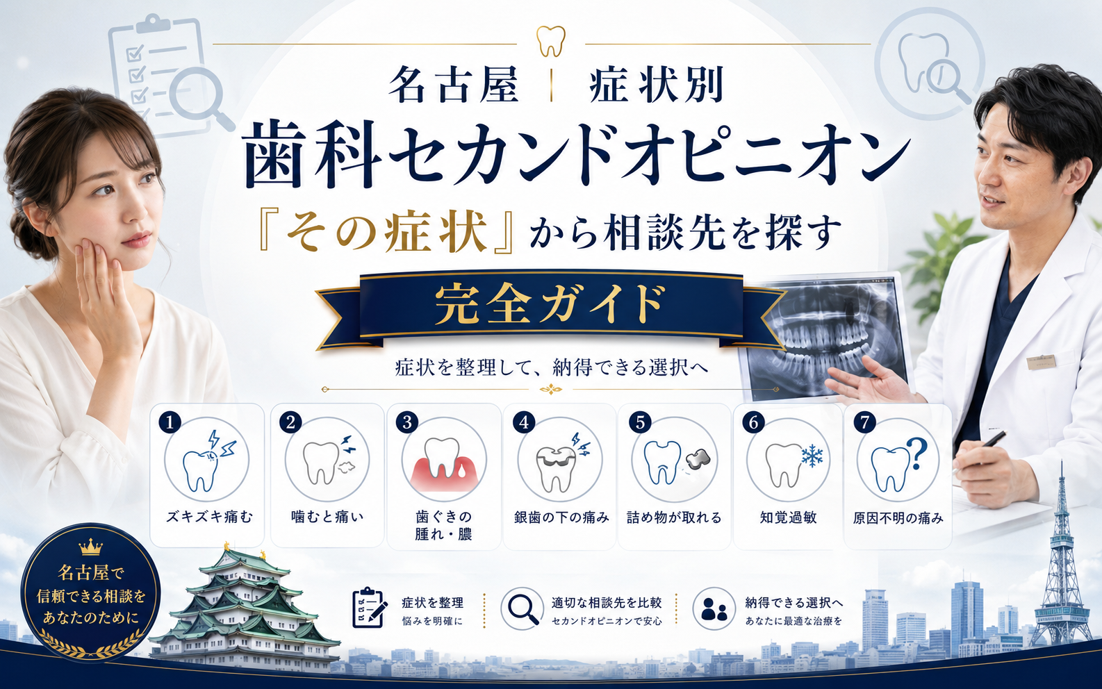 名古屋｜症状別 歯科セカンドオピニオン｜「その症状」から相談先を探す【完全ガイド】