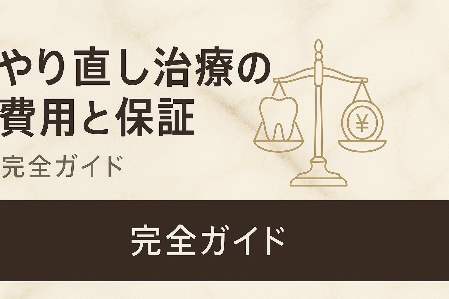 やり直し治療の費用と保証の考え方【完全ガイド】