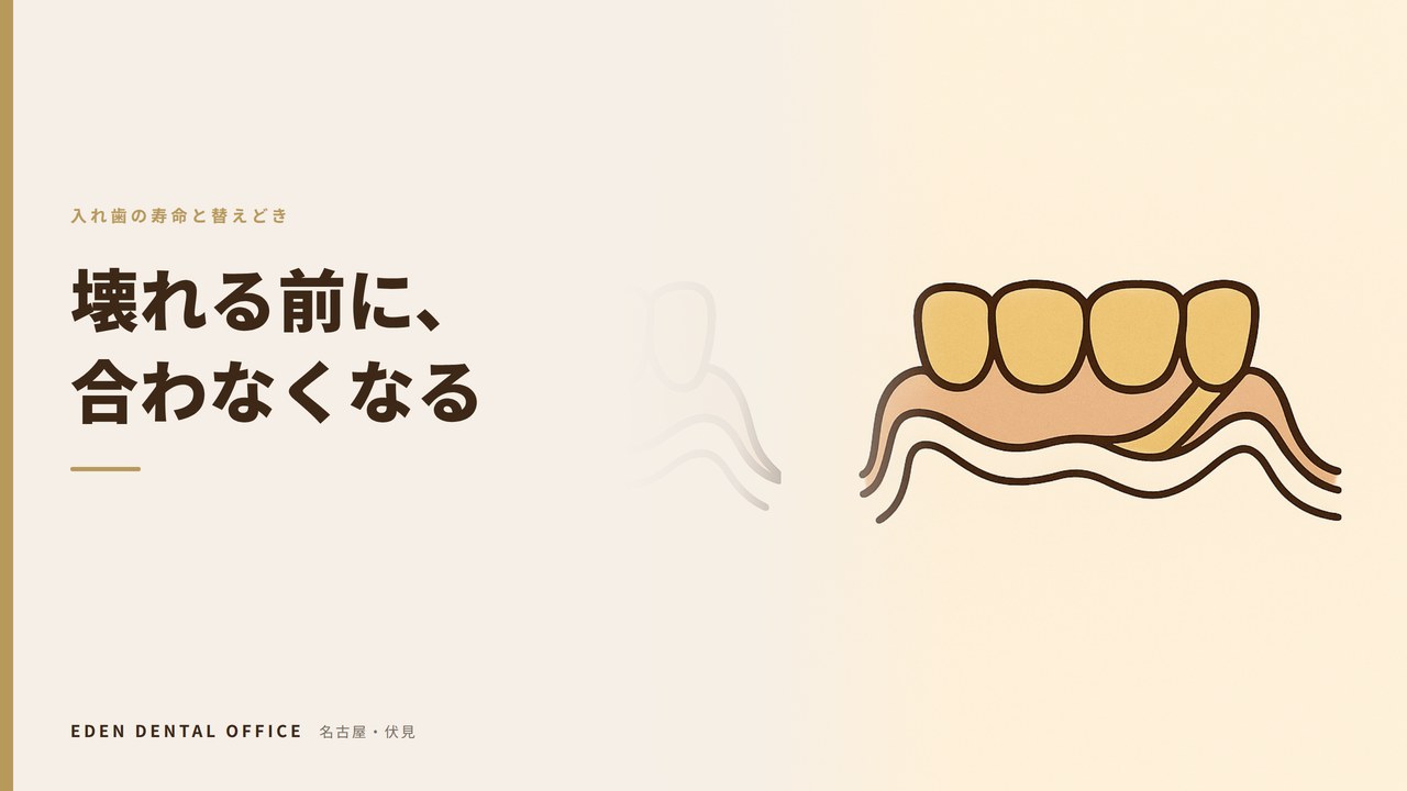 名古屋で入れ歯の替えどきに迷ったら｜寿命のデータと3つのサイン