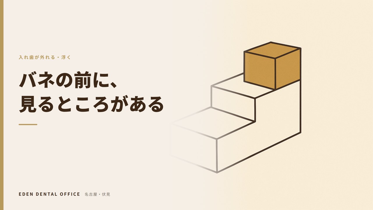 入れ歯が外れる・浮き上がる原因と安定させる方法