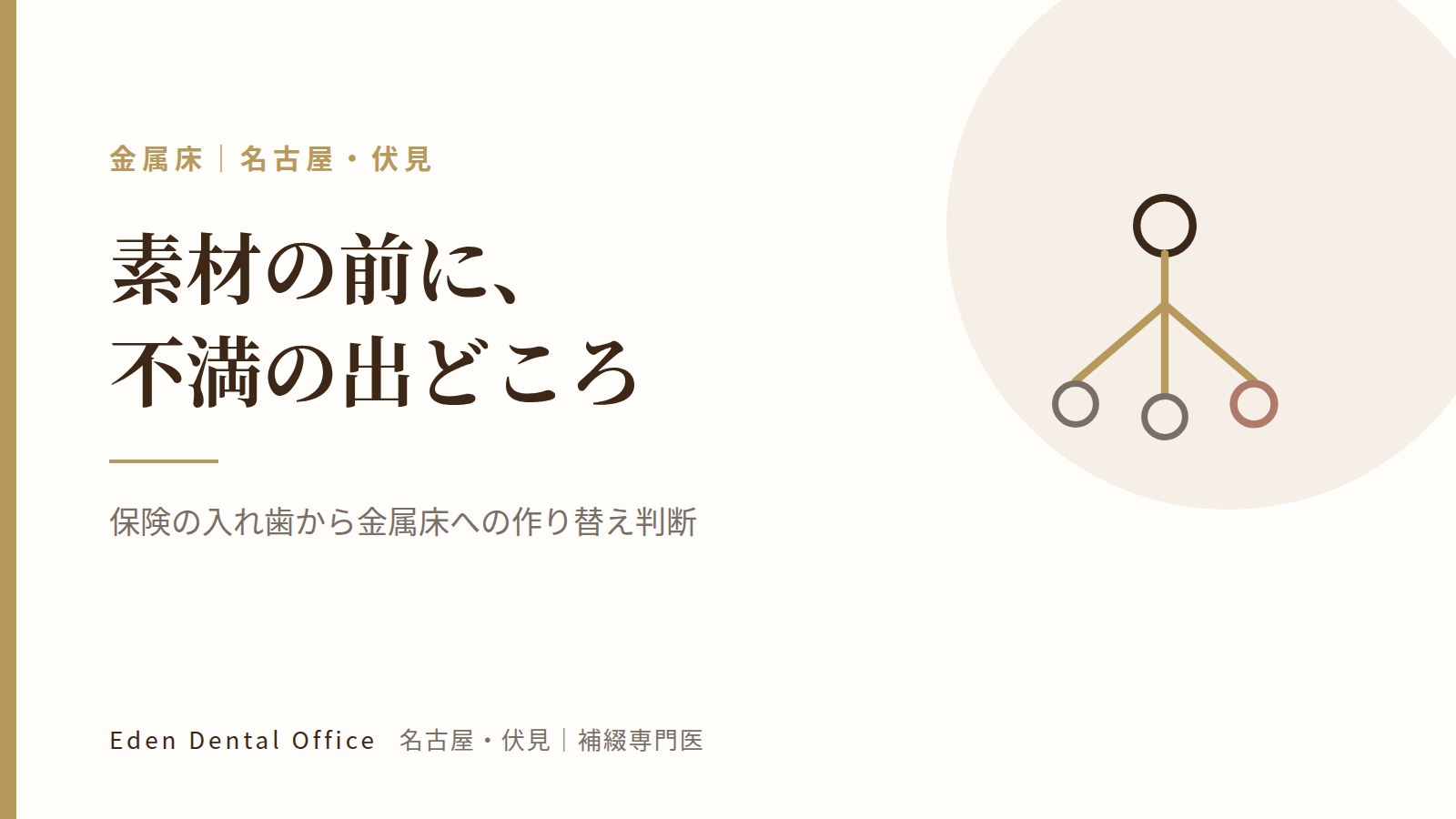 保険の入れ歯から金属床への作り替え判断｜名古屋・伏見の補綴専門医