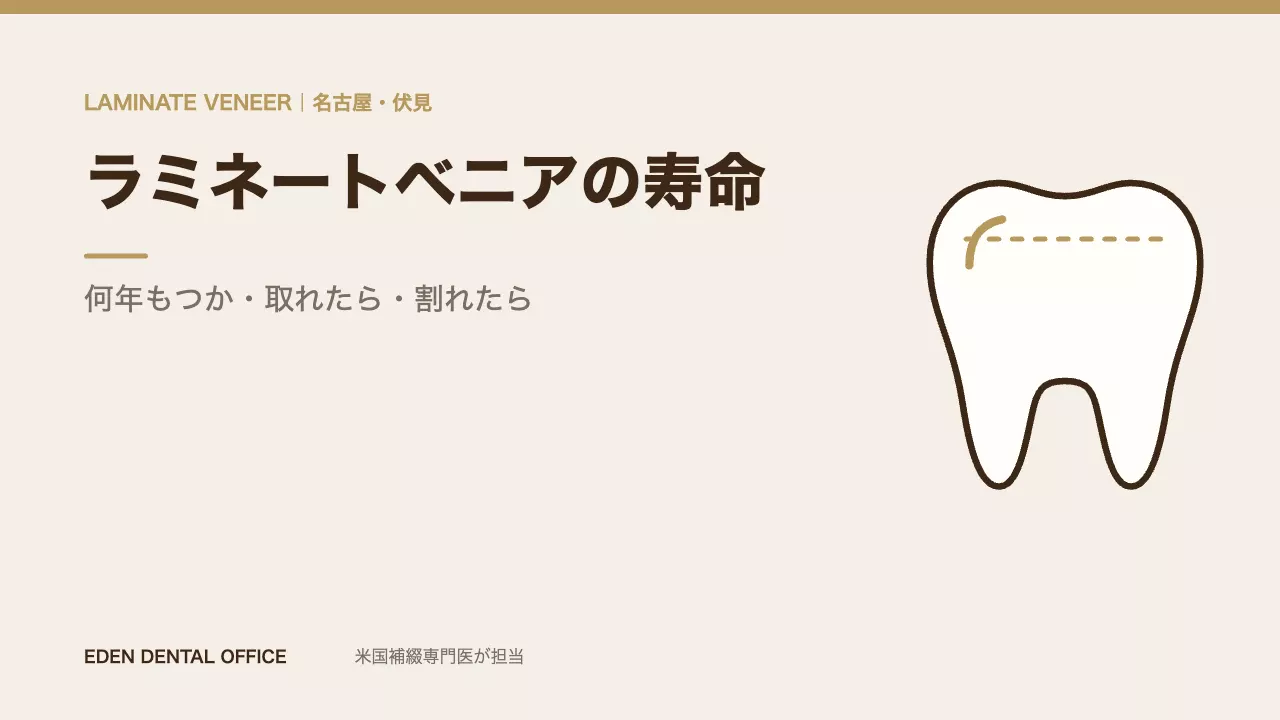 ラミネートベニアの寿命と長くもたせる条件|名古屋エデンデンタルオフィス